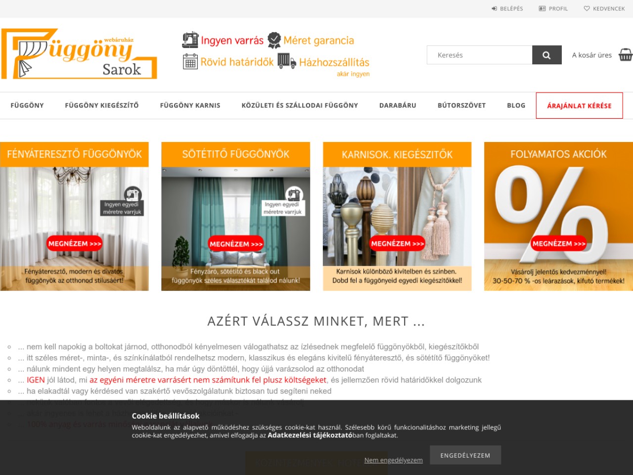 Függöny Sarok webáruház